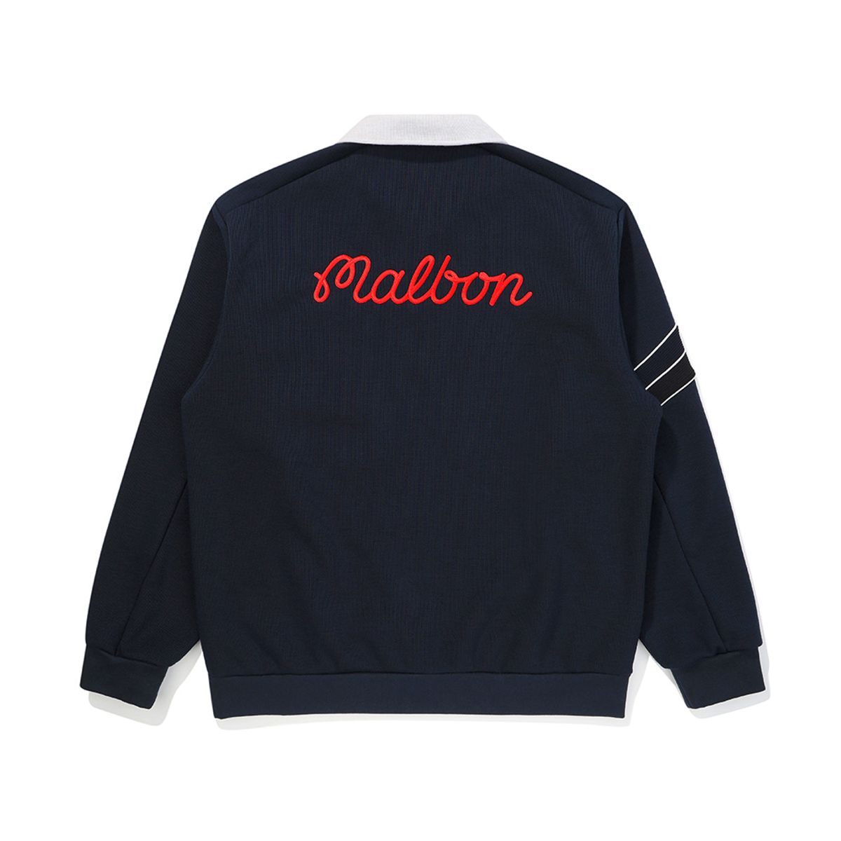 말본 골프(MALBON GOLF) 기모 프렌치테리 에리 티셔츠 DARK NAVY (MAN)