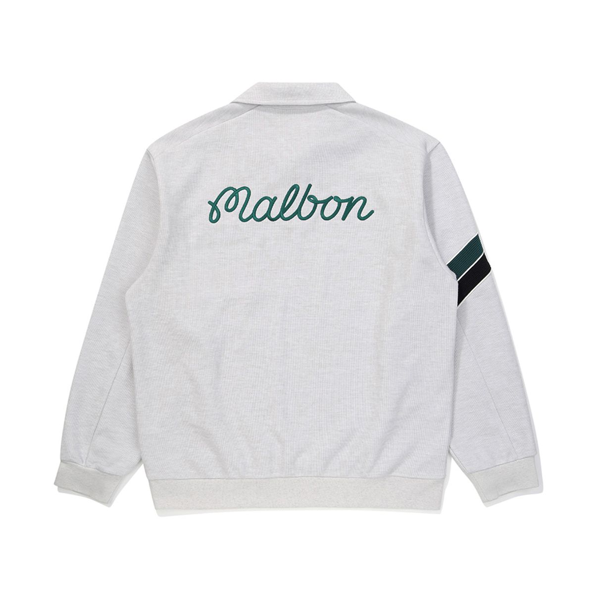 말본 골프(MALBON GOLF) 기모 프렌치테리 에리 티셔츠 MELANGE GRAY (MAN)