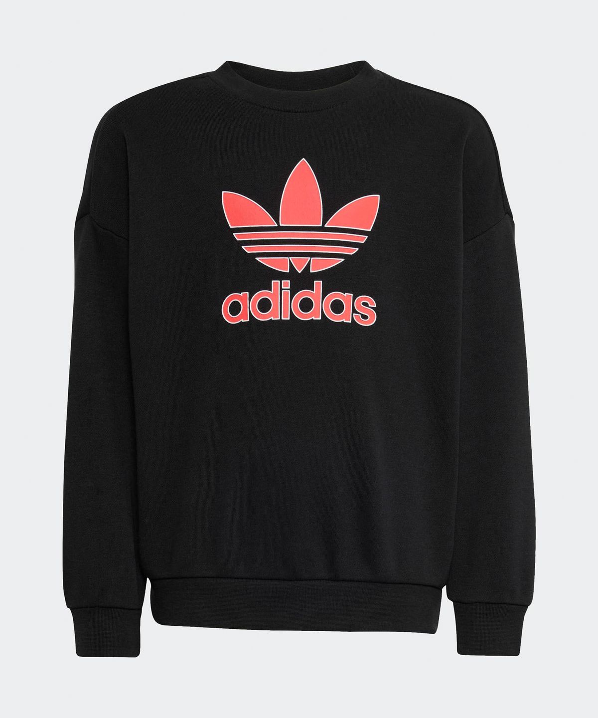 아디다스 키즈(ADIDAS KIDS) 트레포일 크루 세트 키즈 - 블랙 / JX0464