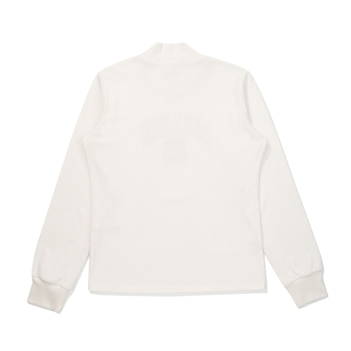 말본 골프(MALBON GOLF) 여성 모크넥 골지 티셔츠 IVORY (WOMAN)
