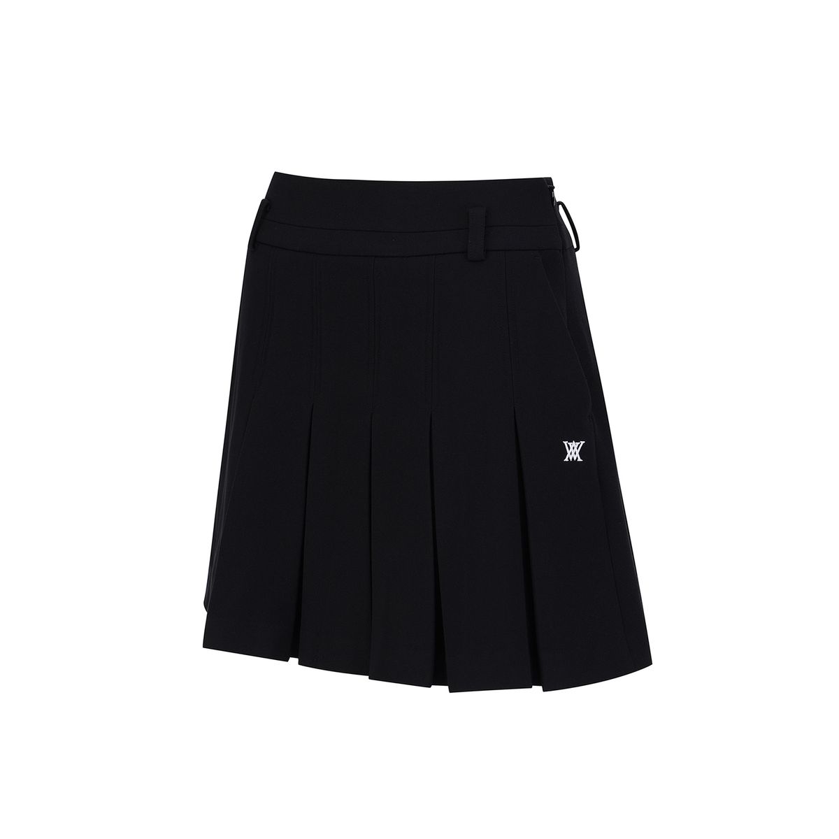 어뉴골프(ANEW GOLF) WOMEN WI BRUSHED FLEECE PLEATED SKIRT_BK
