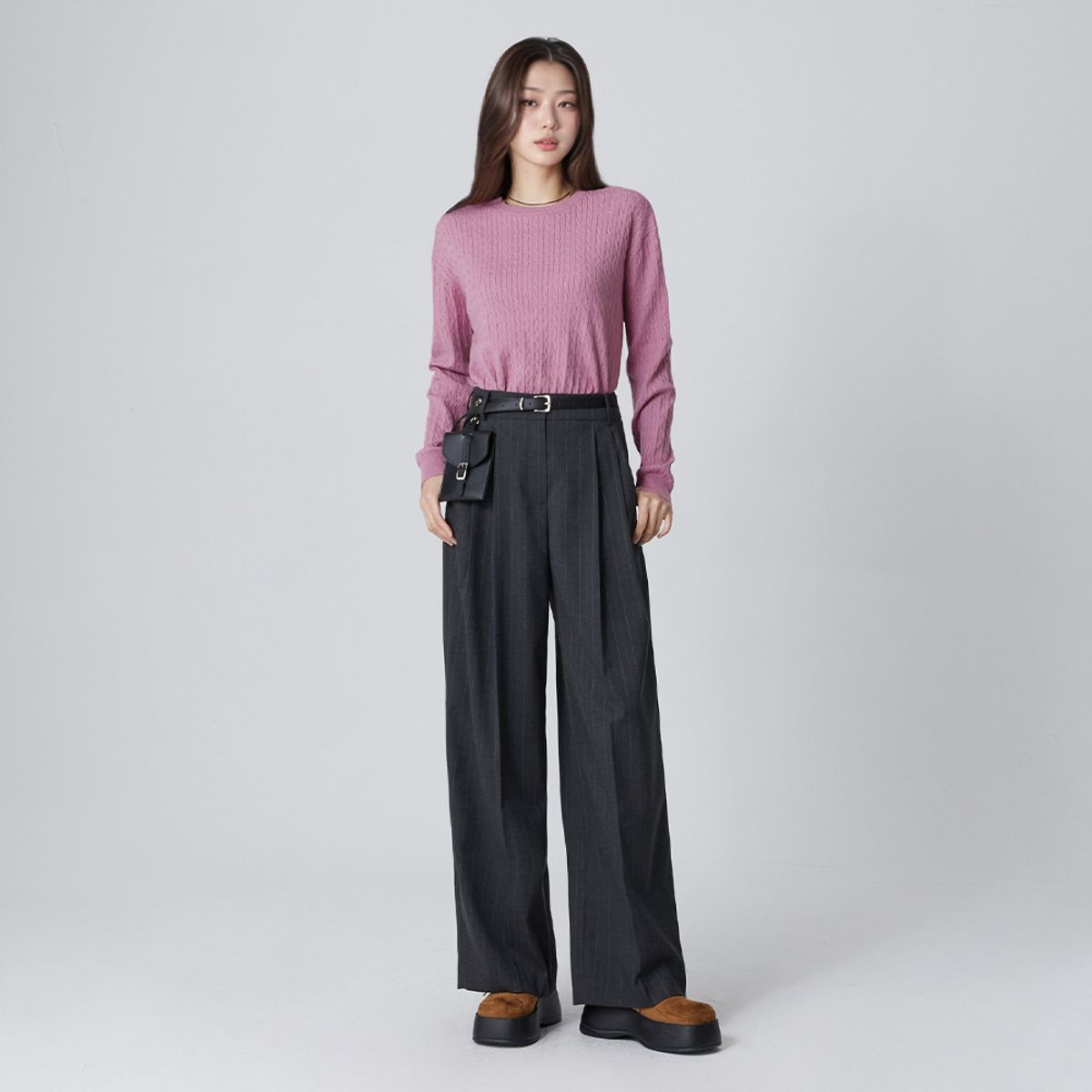 랩(LAP) 투턱 와이드 팬츠 AR3WP867