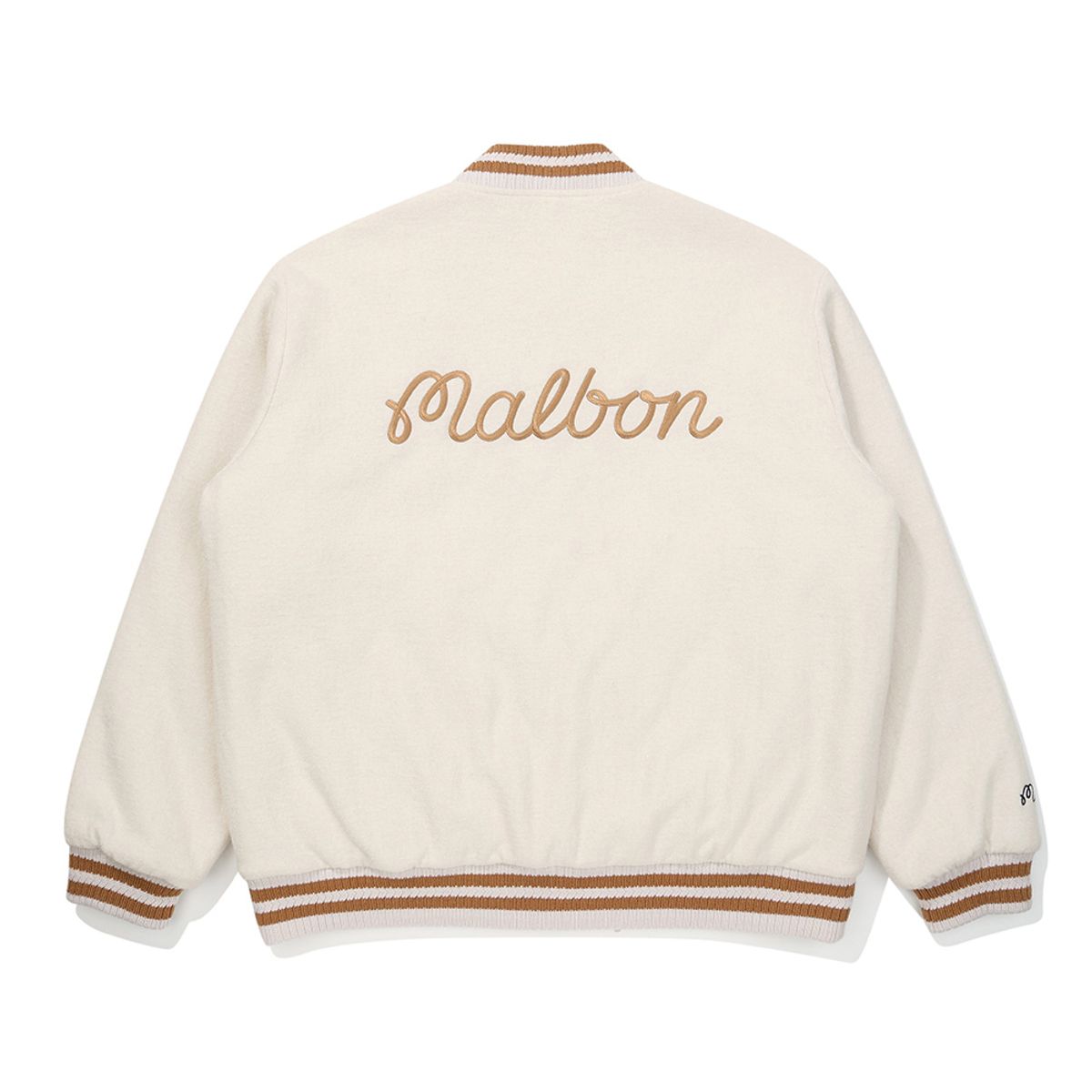 말본 골프(MALBON GOLF) 울 브랜드 패딩 자켓 IVORY (MAN)