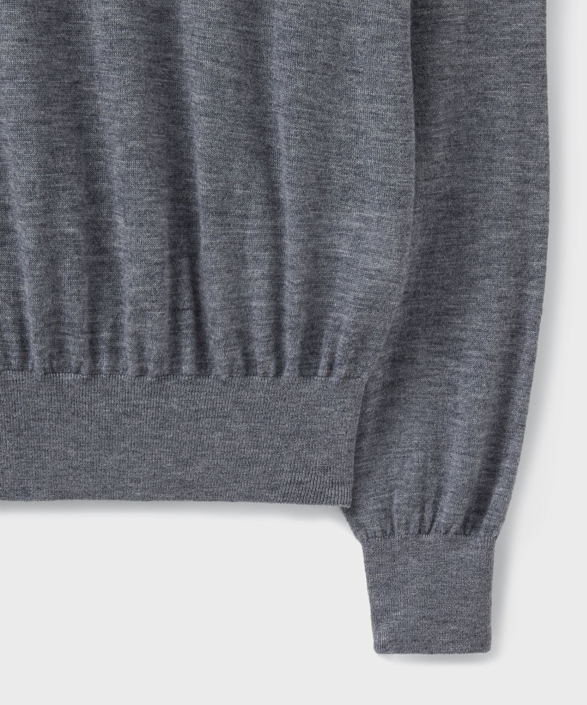 브랜디드(BRANDED) [SUPERIOR] ESSENTIAL SUPERFINE ROUND KNIT [MELANGE GRAY]