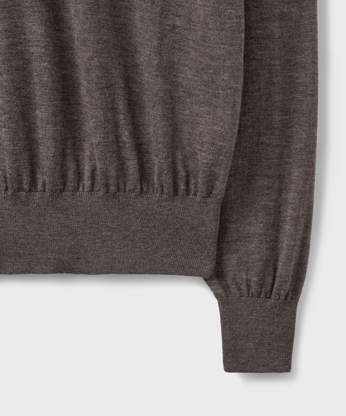 브랜디드(BRANDED) [SUPERIOR] ESSENTIAL SUPERFINE ROUND KNIT [TAUPE BROWN]