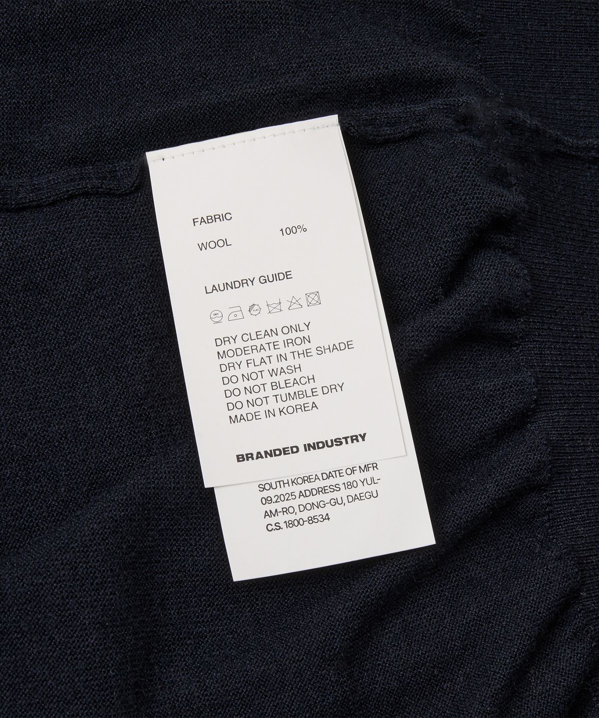 브랜디드(BRANDED) [SUPERIOR] ESSENTIAL SUPERFINE ROUND KNIT [DARK NAVY]