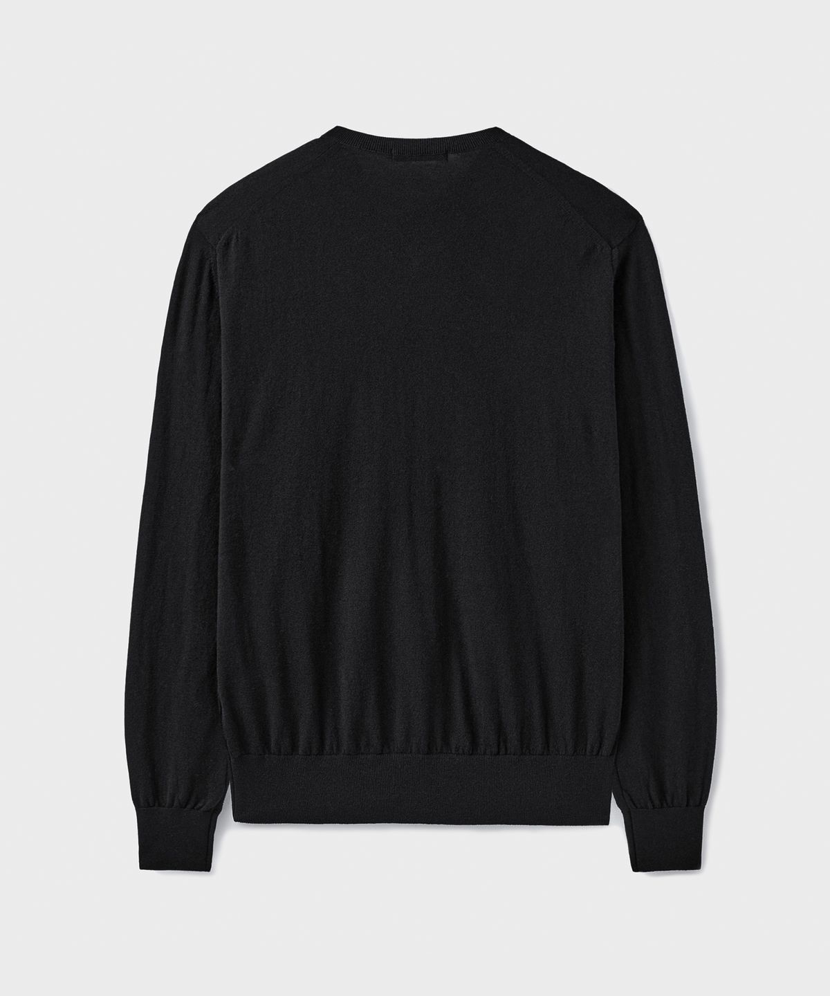 브랜디드(BRANDED) [SUPERIOR] ESSENTIAL SUPERFINE V-NECK KNIT [BLACK]