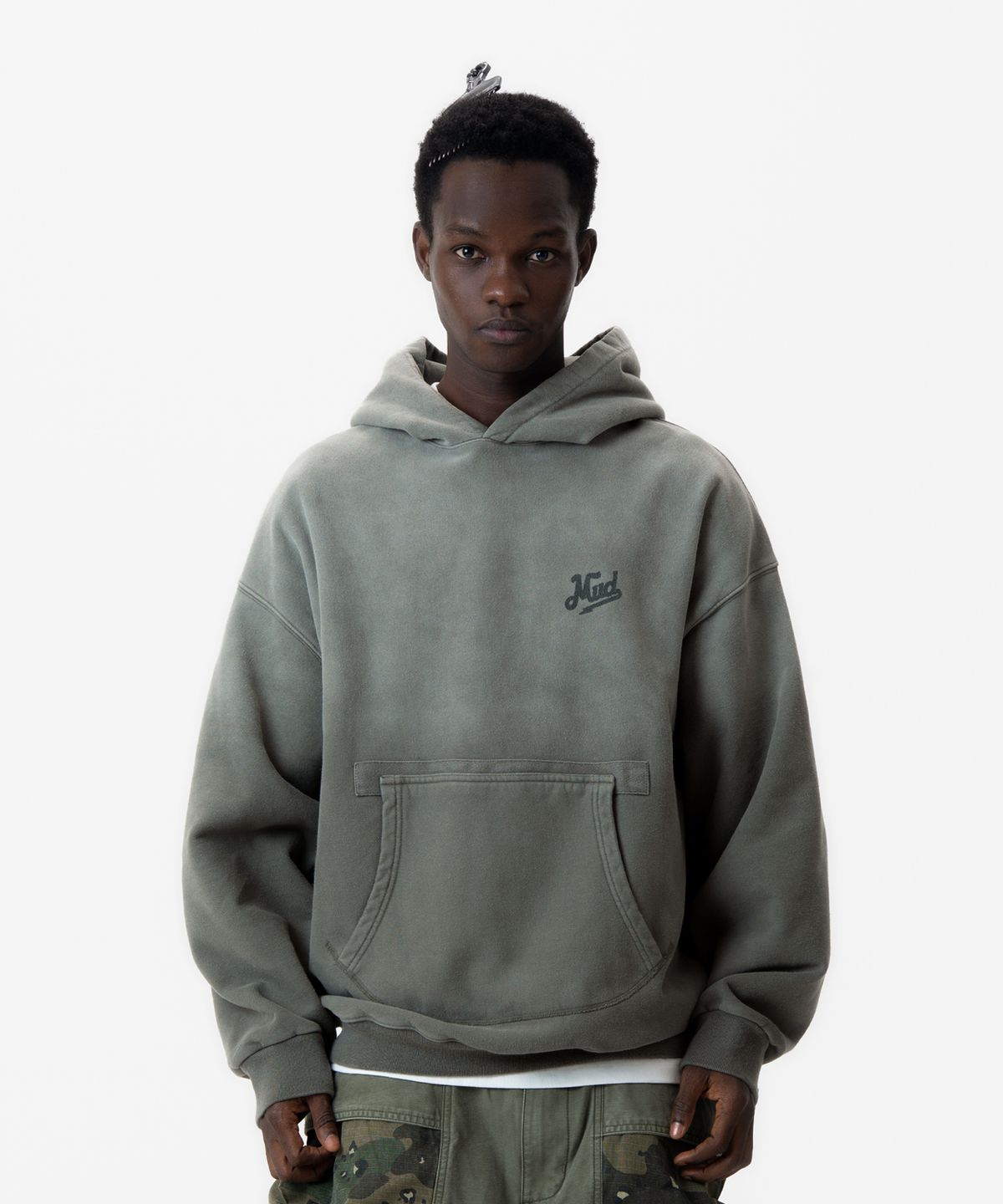 미드업데이트(MIDUPDATE) Mud Washed Hoodie_2color