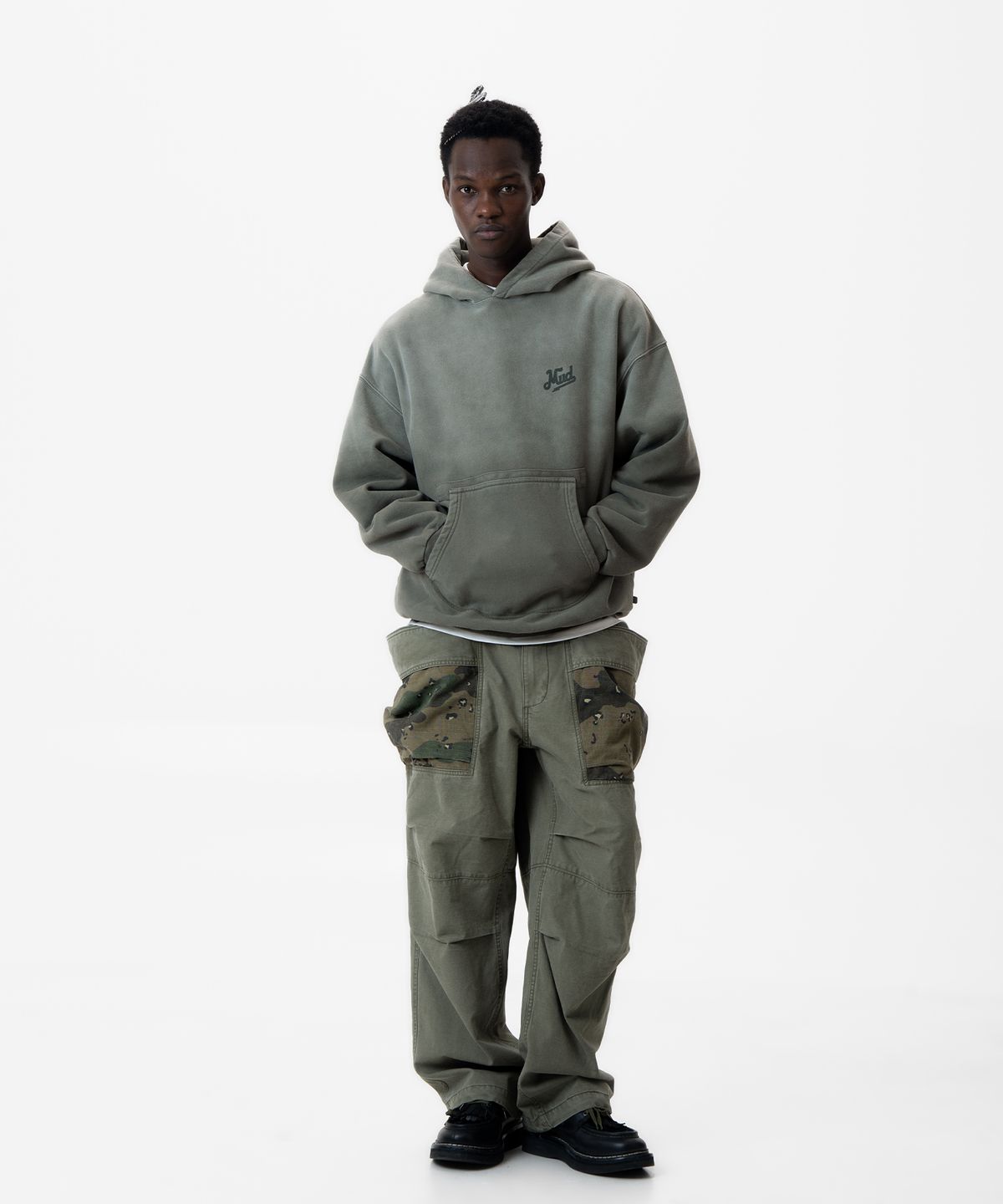 미드업데이트(MIDUPDATE) Mud Washed Hoodie_2color