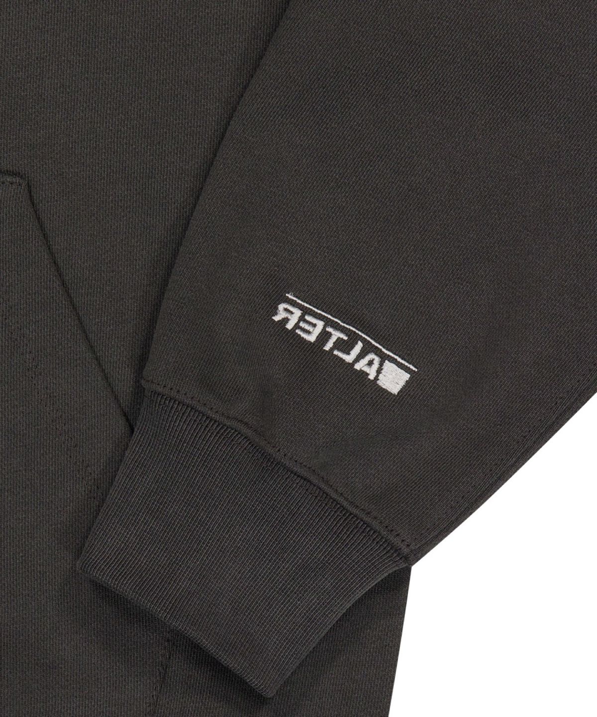 얼터 스튜디오(ALTER STUDIO) Pigment Applique Zip Up Hoodie_Charcoal