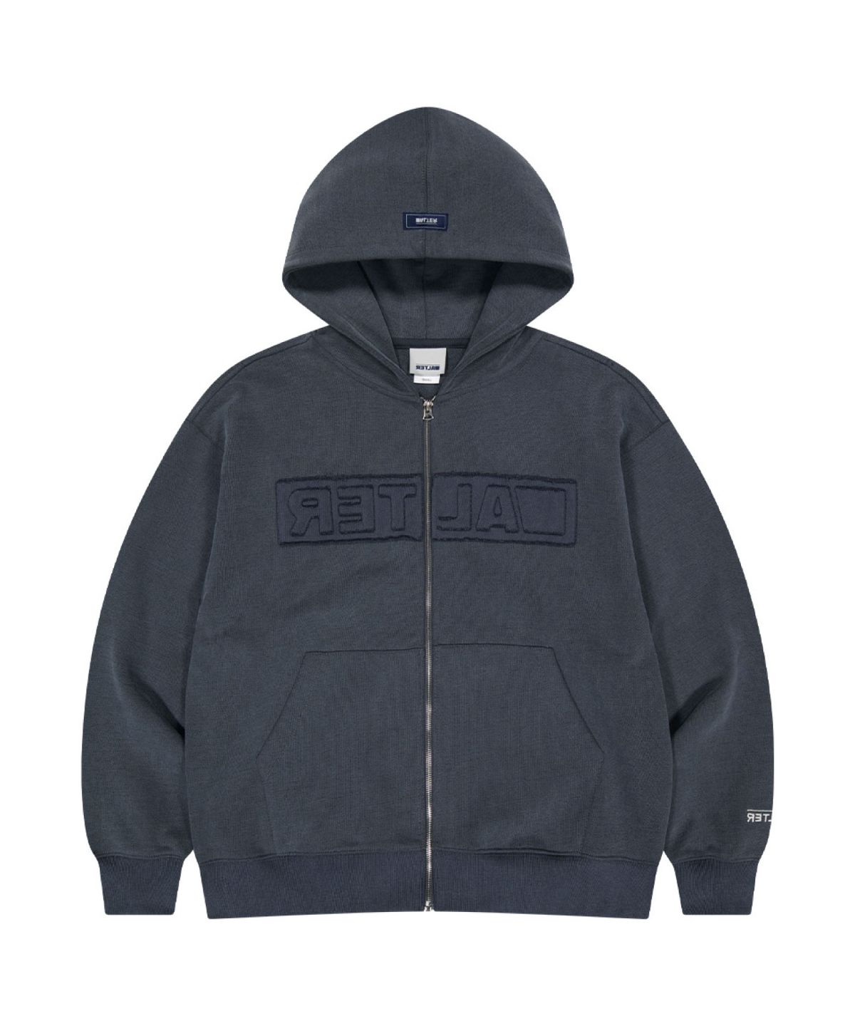 얼터 스튜디오(ALTER STUDIO) Pigment Applique Zip Up Hoodie_Navy