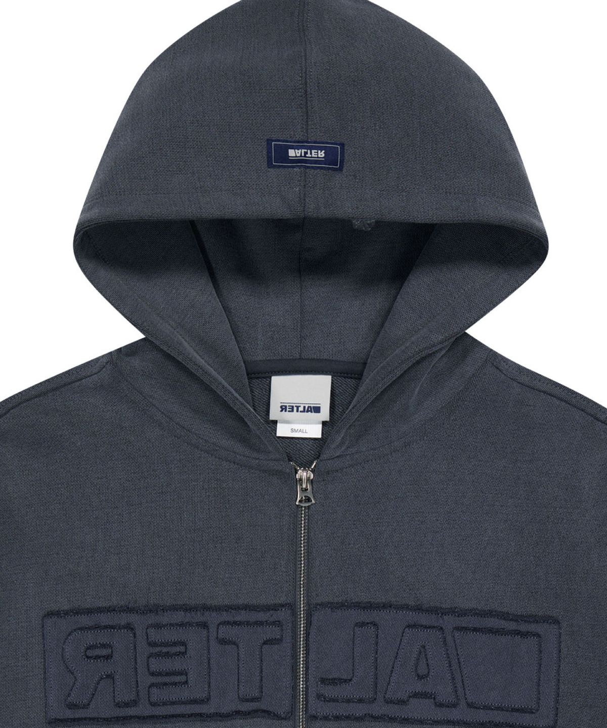 얼터 스튜디오(ALTER STUDIO) Pigment Applique Zip Up Hoodie_Navy