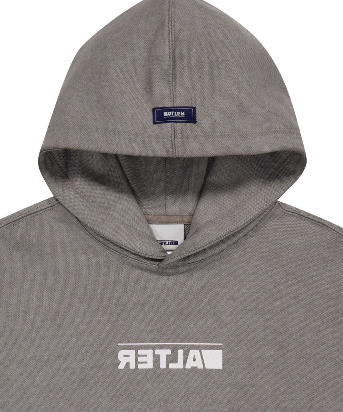 얼터 스튜디오(ALTER STUDIO) Pigment Neat Logo Hoodie_L/Grey