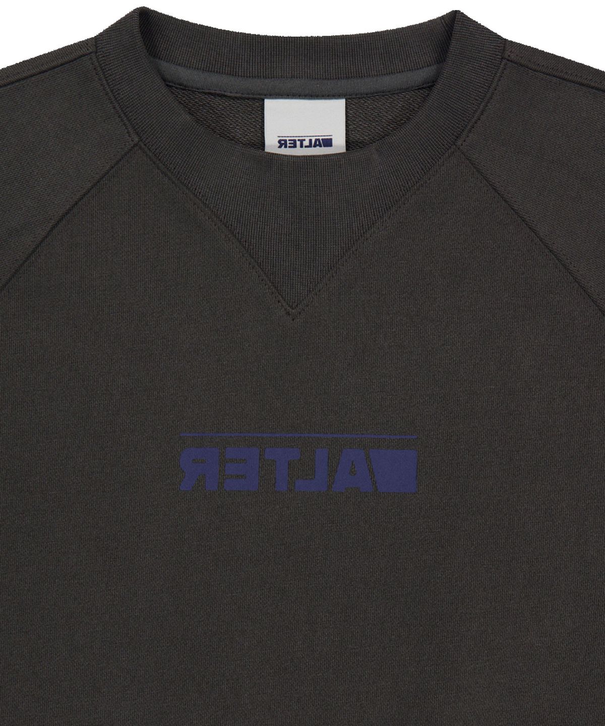 얼터 스튜디오(ALTER STUDIO) Pigment Raglan Neat Sweatshirt_Charcoal