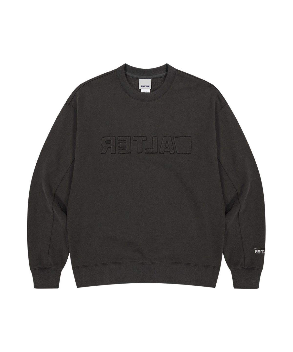 얼터 스튜디오(ALTER STUDIO) Pigment Applique Sweatshirt_Charcoal