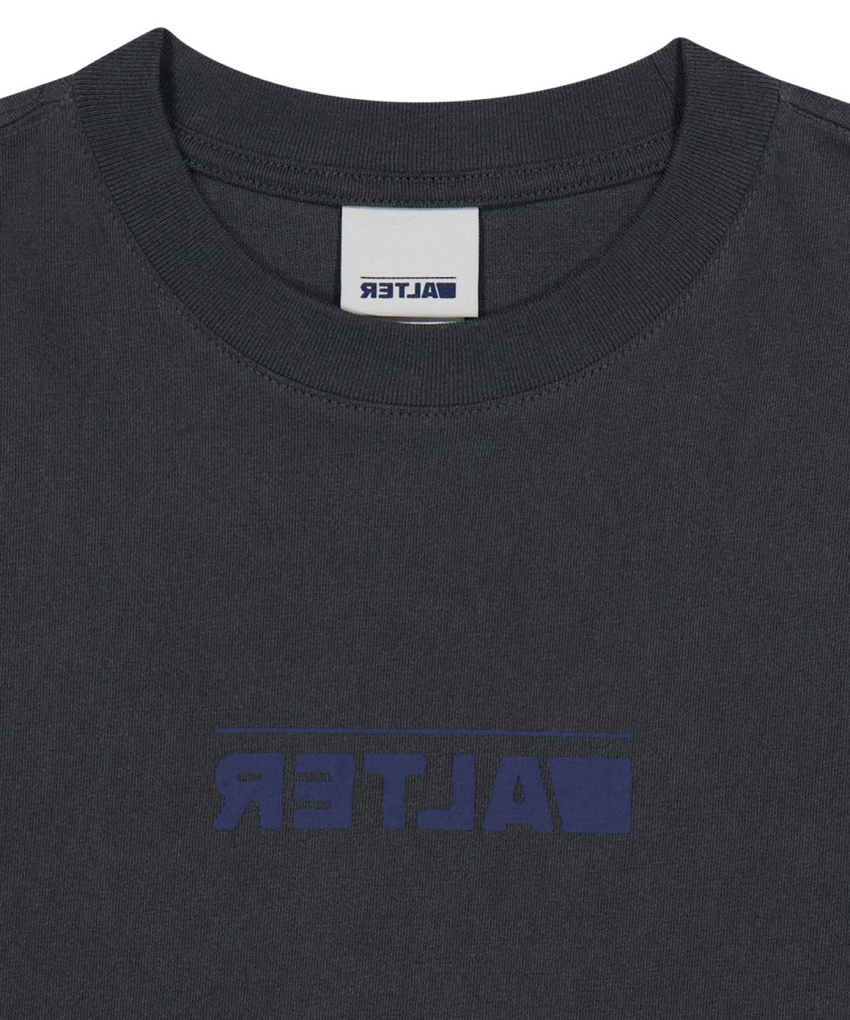 얼터 스튜디오(ALTER STUDIO) Pigment Neat Logo T-shirt_Charcoal