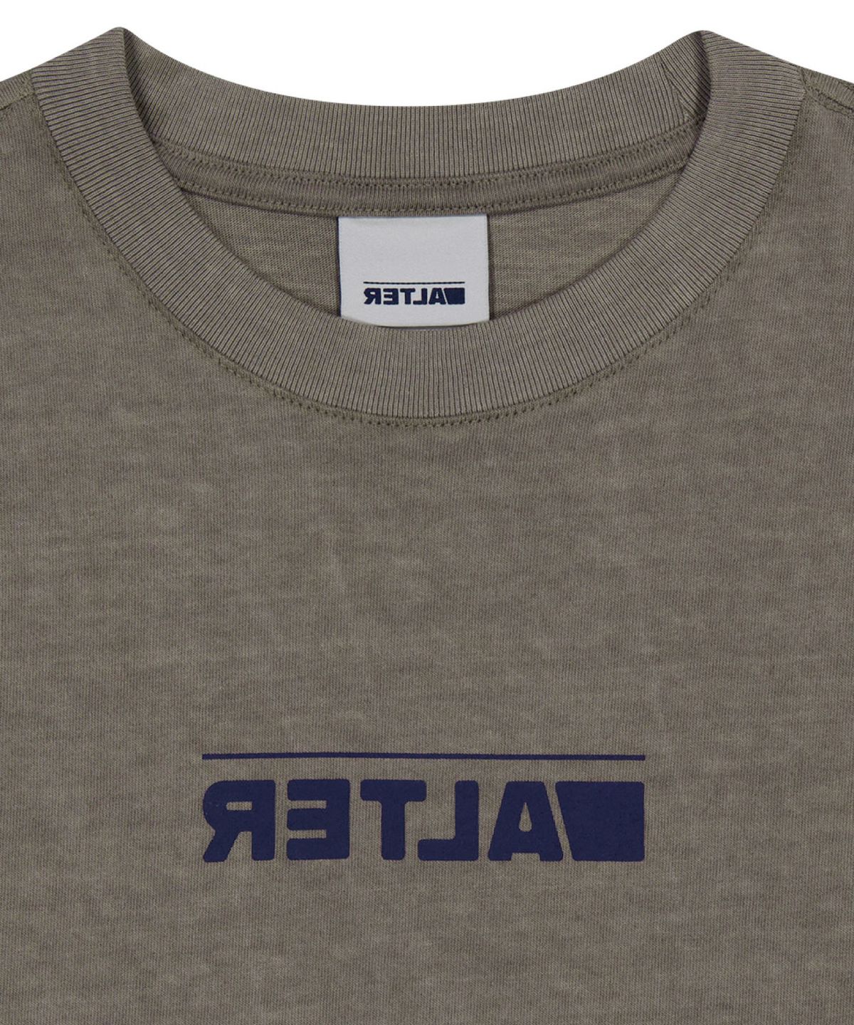 얼터 스튜디오(ALTER STUDIO) Pigment Neat Logo T-shirt_Khaki