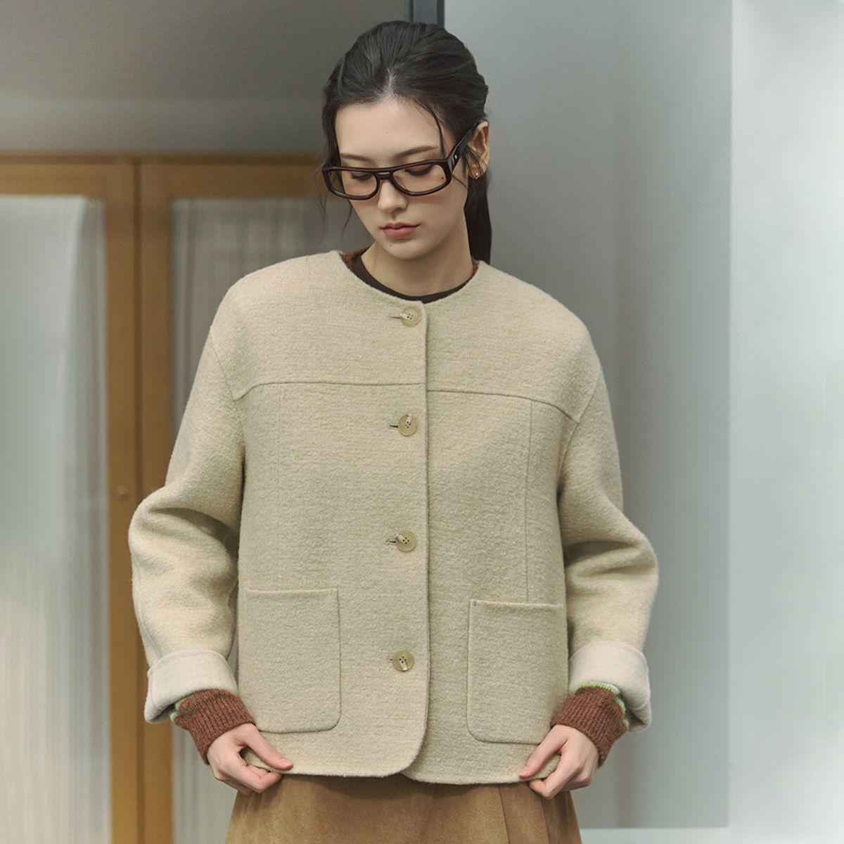 랩(LAP) (핸드)라운드넥 링구숏코트 AR4WTA60