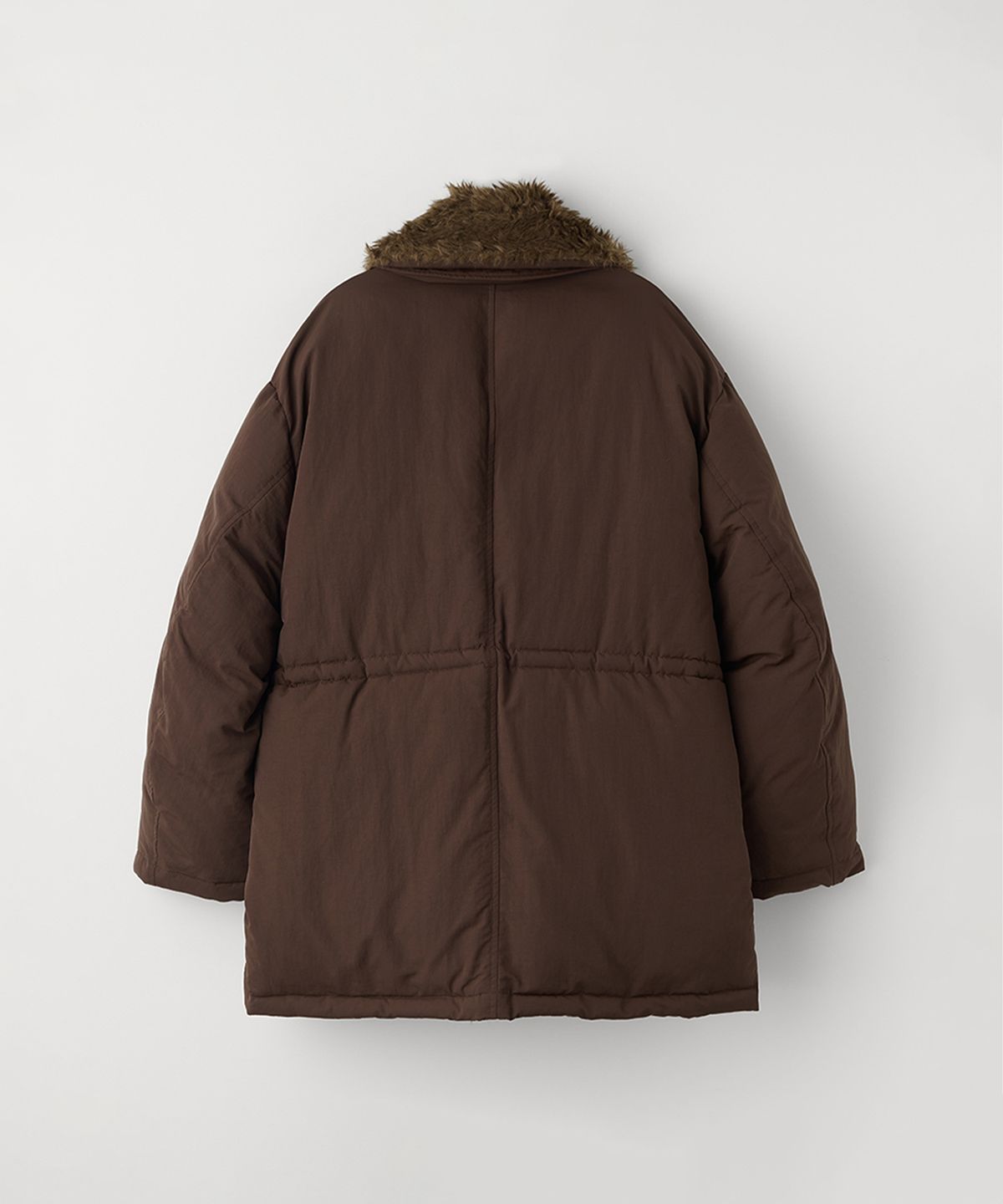 셀리테일즈(CELITAILS) DETACHABLE FUR PADDED JUMPER_BROWN