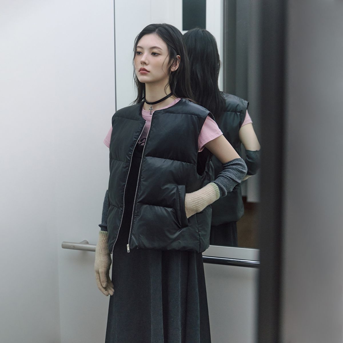 랩(LAP) (웰론)패딩 베스트 AR4PVA60