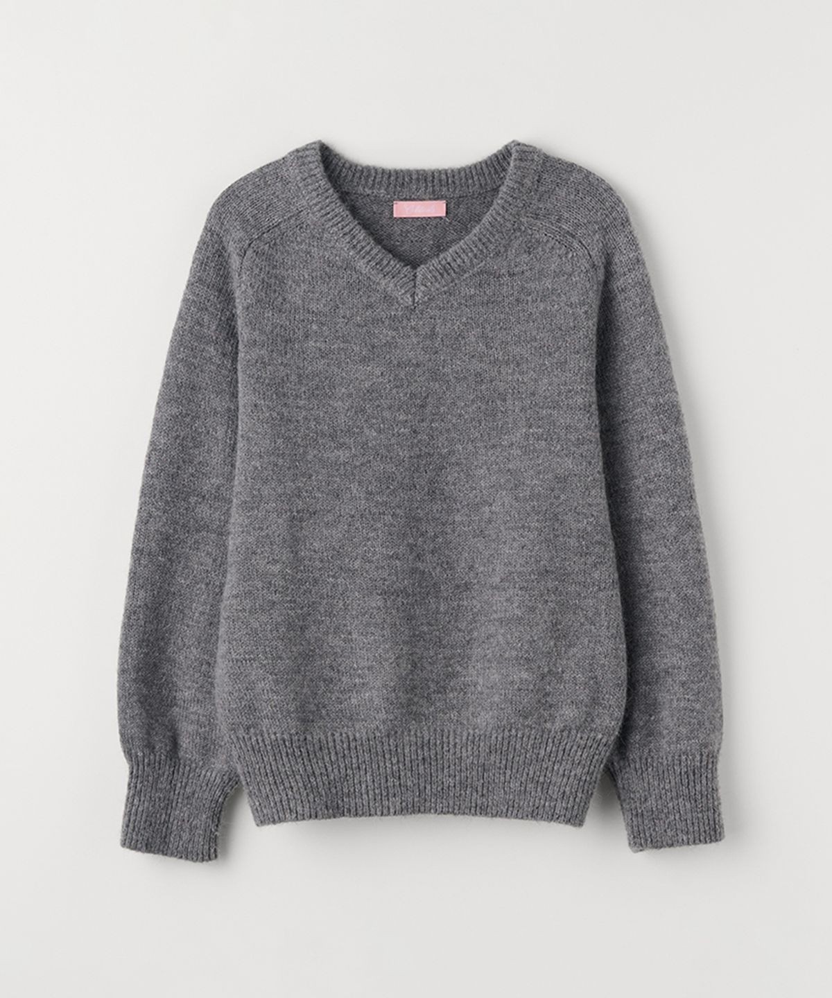 셀리테일즈(CELITAILS) V-NECK ALPACA KNIT_GREY