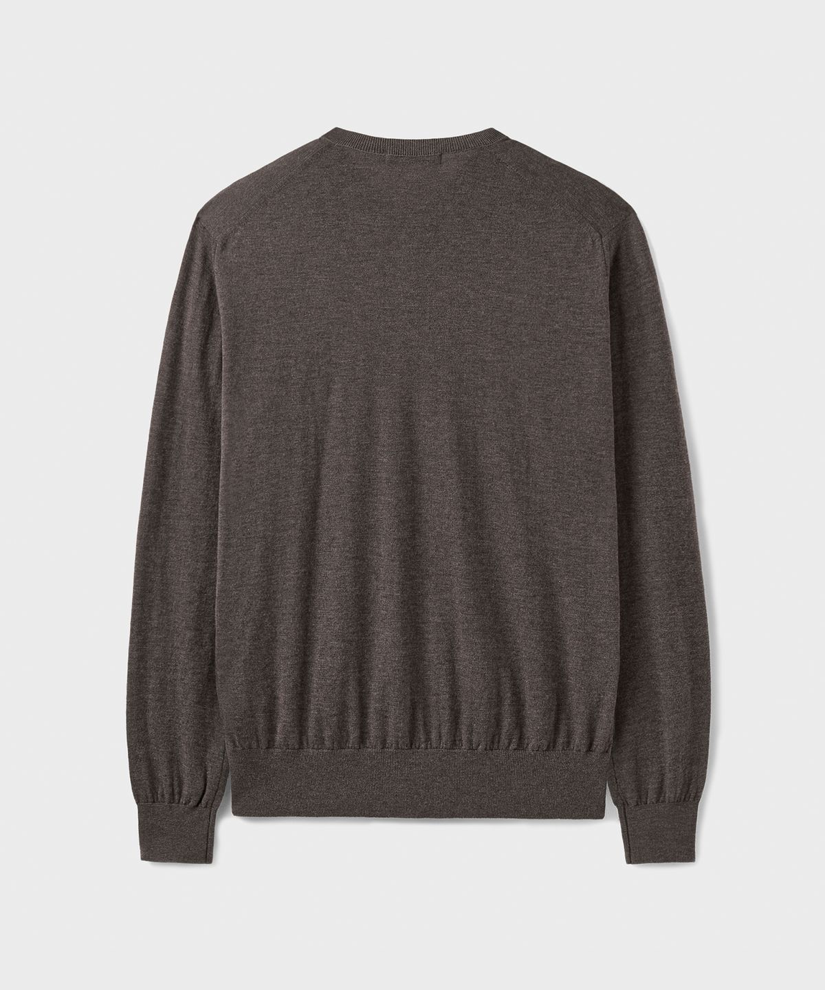 브랜디드(BRANDED) [SUPERIOR] ESSENTIAL SUPERFINE V-NECK KNIT [UMBER BROWN]