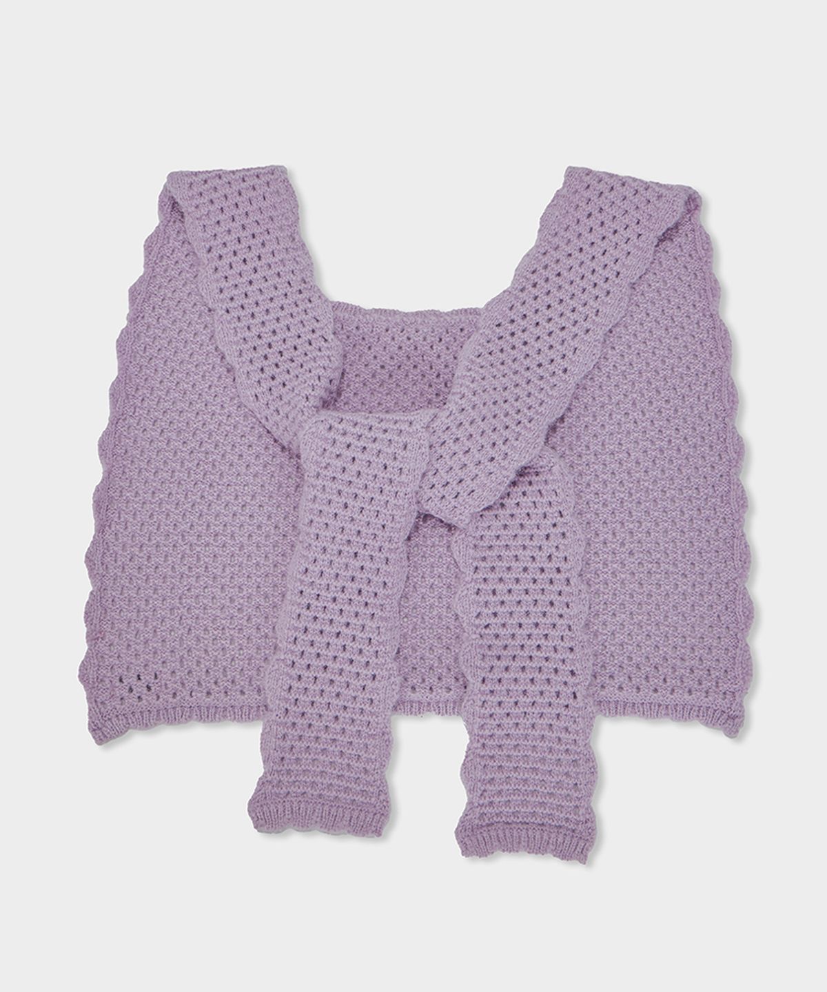 벨로엘(BELLOL) Layered knit shawl LAVENDER