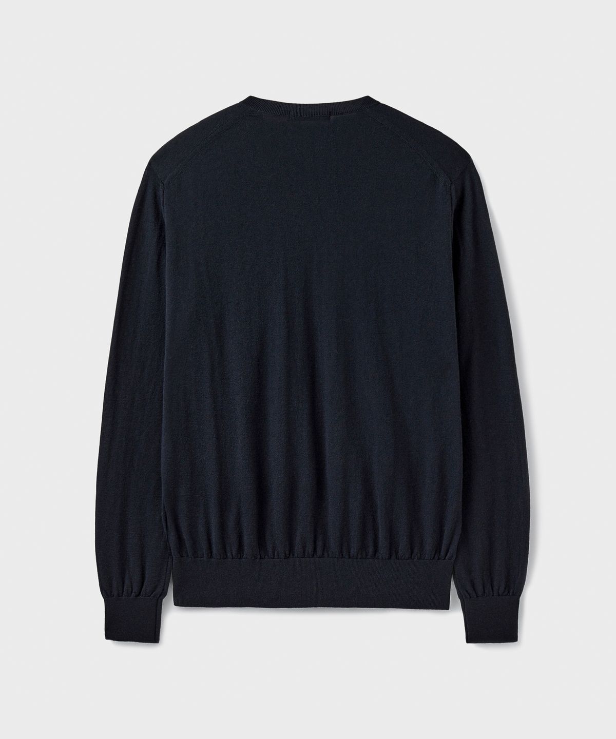 브랜디드(BRANDED) [SUPERIOR] ESSENTIAL SUPERFINE V-NECK KNIT [DARK NAVY]