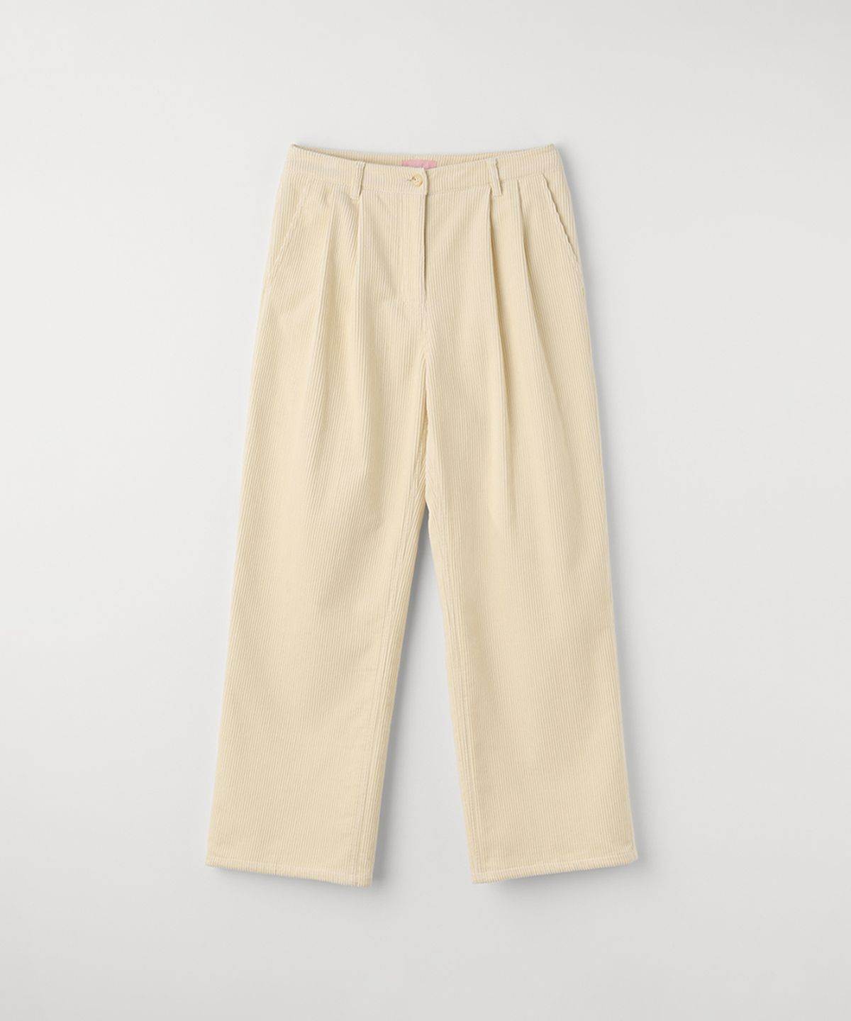셀리테일즈(CELITAILS) HEART EMBROIDERY CORDUROY WIDE PANTS_IVORY