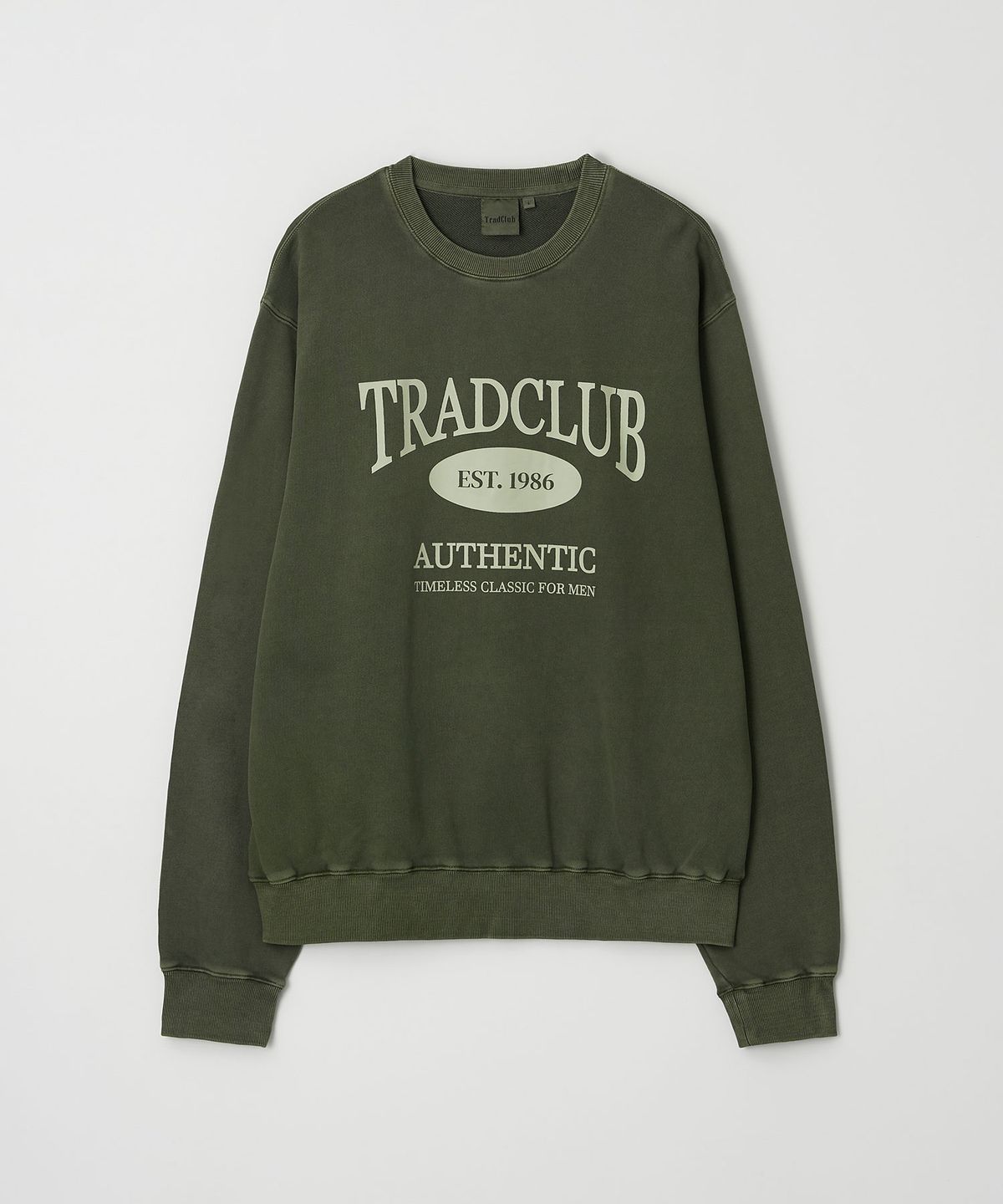 트래드클럽(TRADCLUB) 글래스고 피그먼트 워싱 오버 맨투맨 5컬러