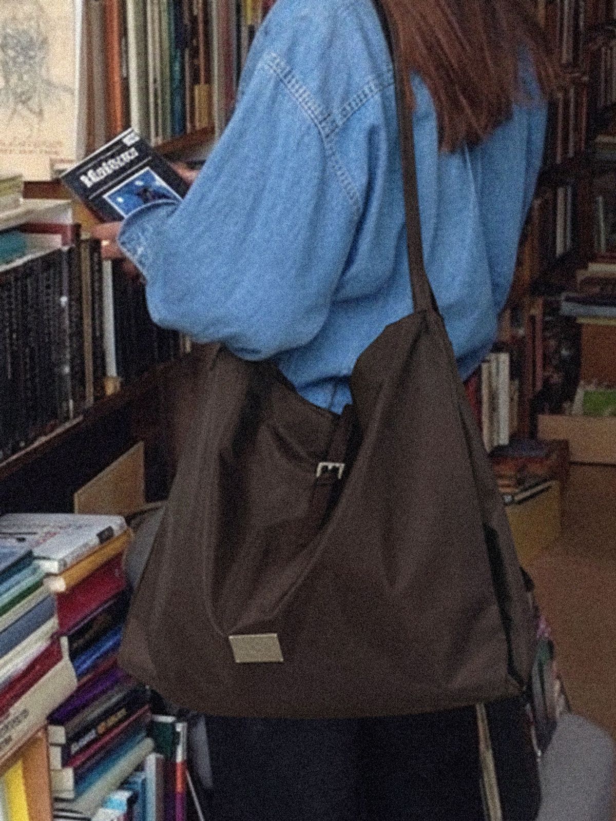 샐볼(SALBOL) SYMBOL NYLON SHOPPER BAG [BROWN]