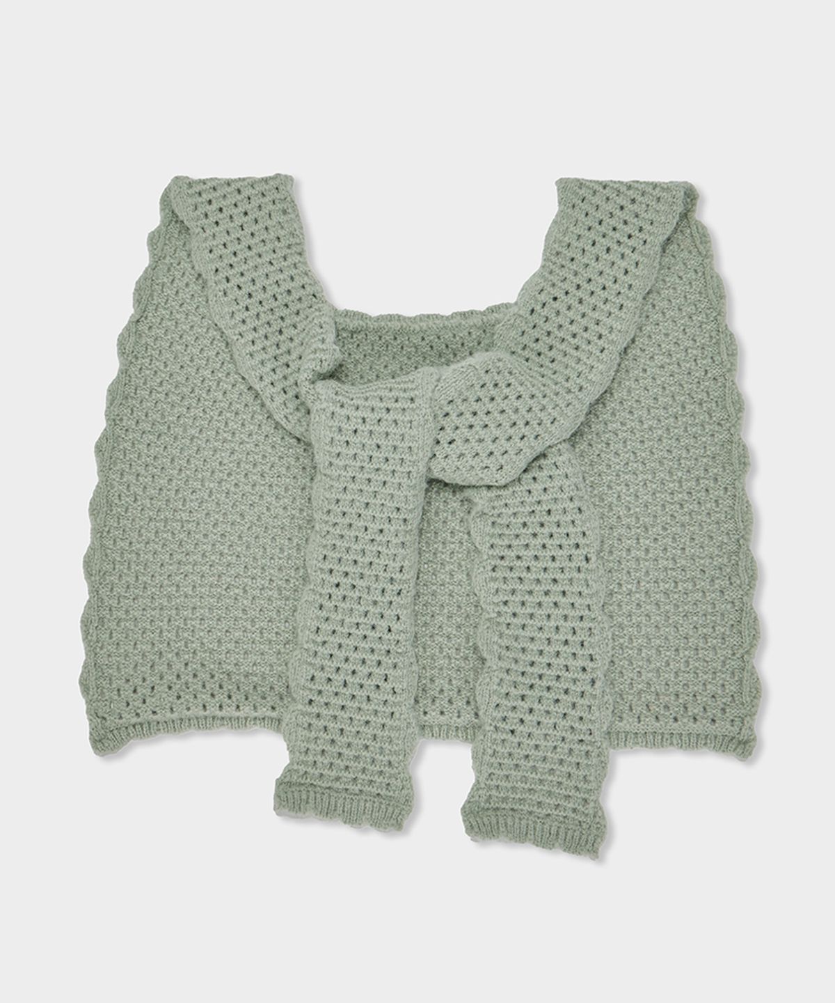 벨로엘(BELLOL) Layered knit shawl MINT