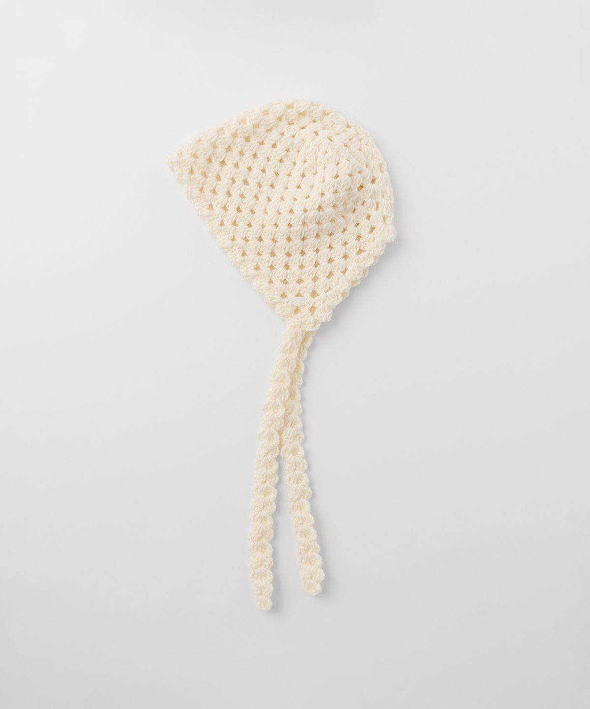 셀리테일즈(CELITAILS) HANDMADE CROCHET EARFLAP BEANIE_IVORY