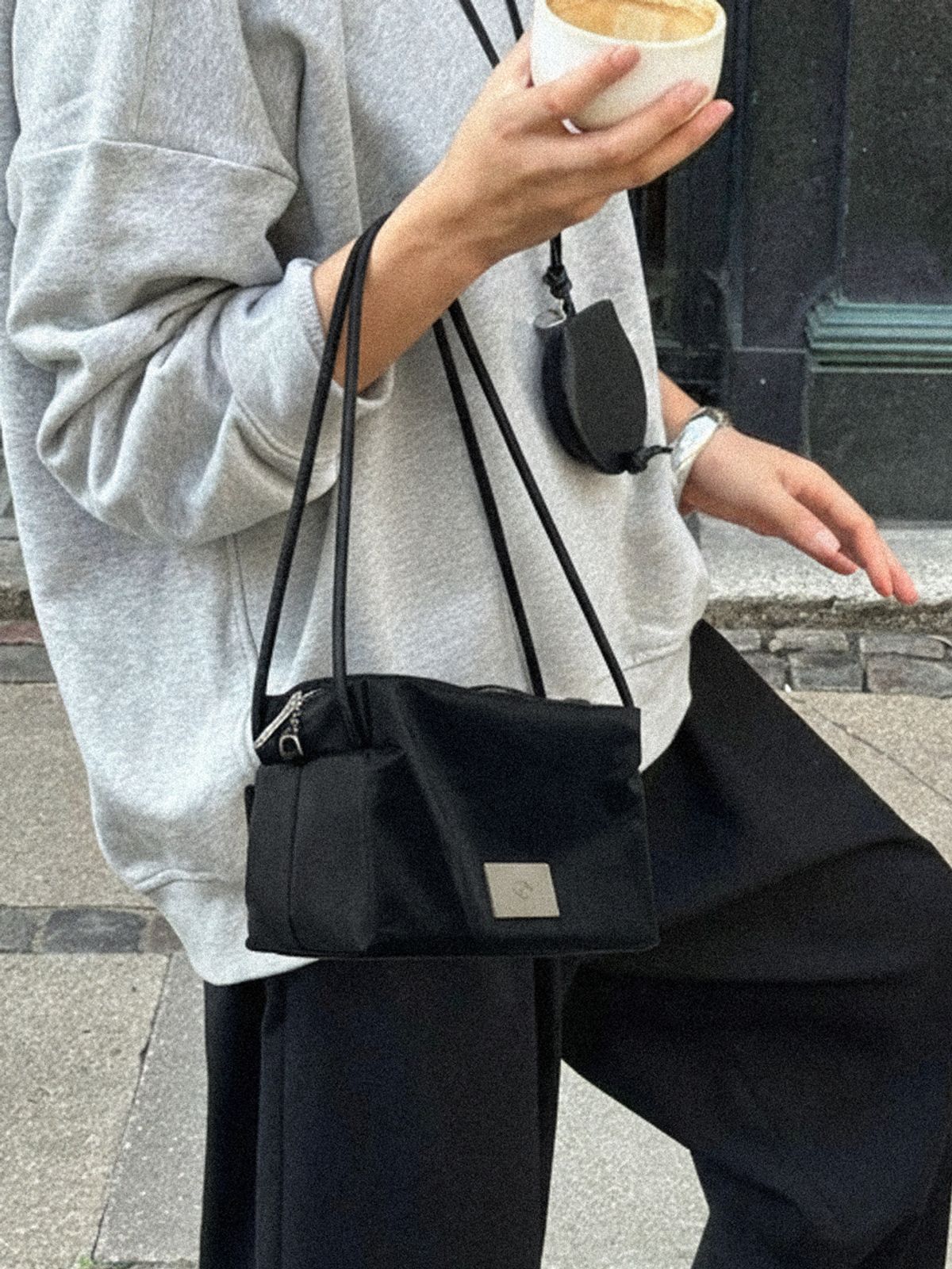 샐볼(SALBOL) SYMBOL NYLON COMPACTBAG [BLACK]