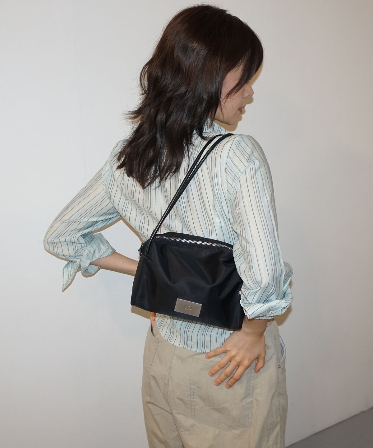 샐볼(SALBOL) SYMBOL NYLON COMPACTBAG [BLACK]