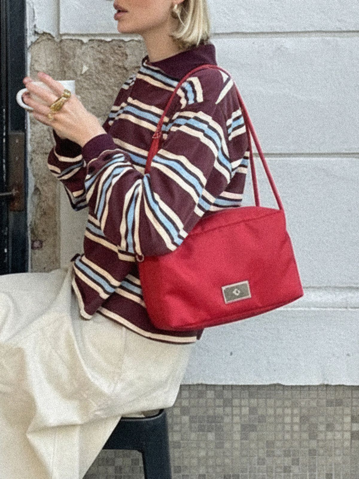 샐볼(SALBOL) SYMBOL NYLON COMPACTBAG [RED]