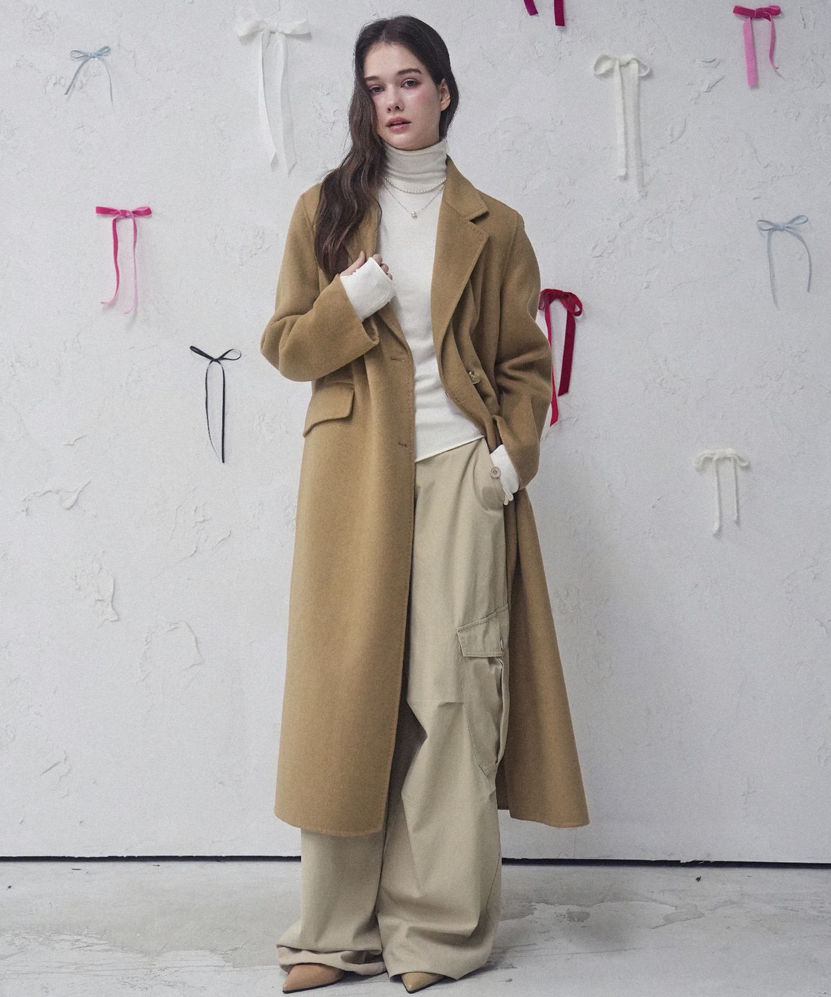 비바셔스(VIVACIOUS) Bordo Handmade Wool Coat IVORY