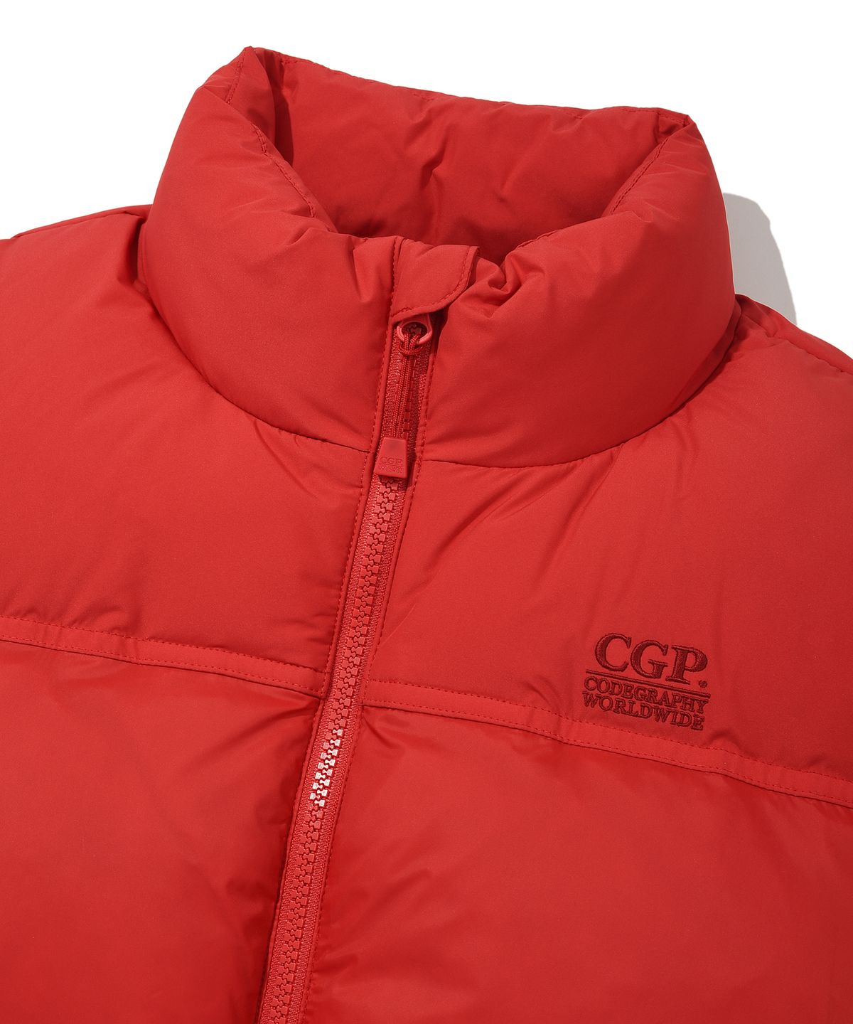 코드그라피(CGP) (우먼) RDS 에센셜 숏다운 점퍼_레드