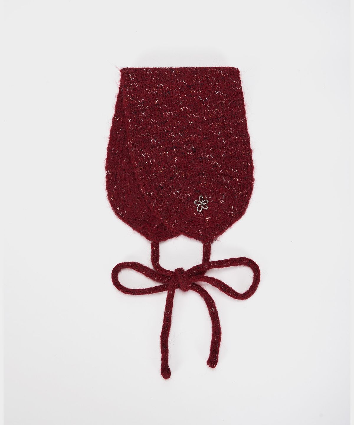벨로엘(BELLOL) Flower knit earmuff WINE