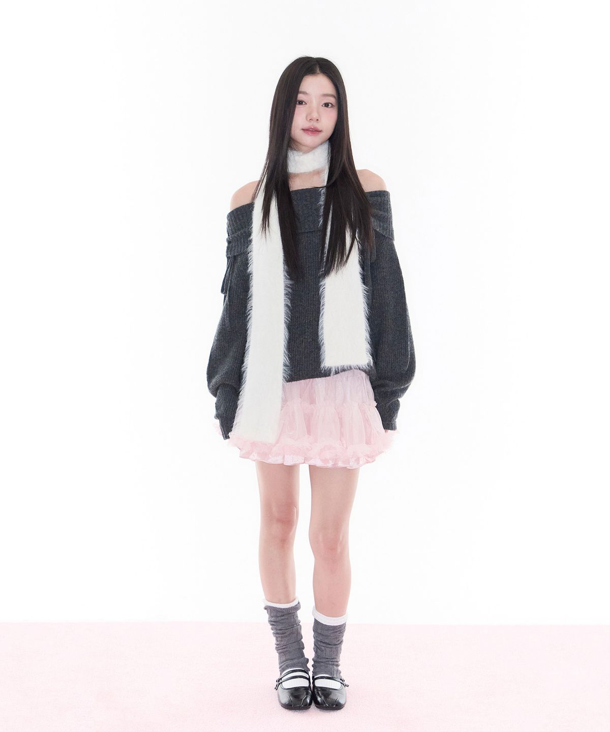 알키알카(ALKI ALKA) Fuzzy Muffler (Ivory)