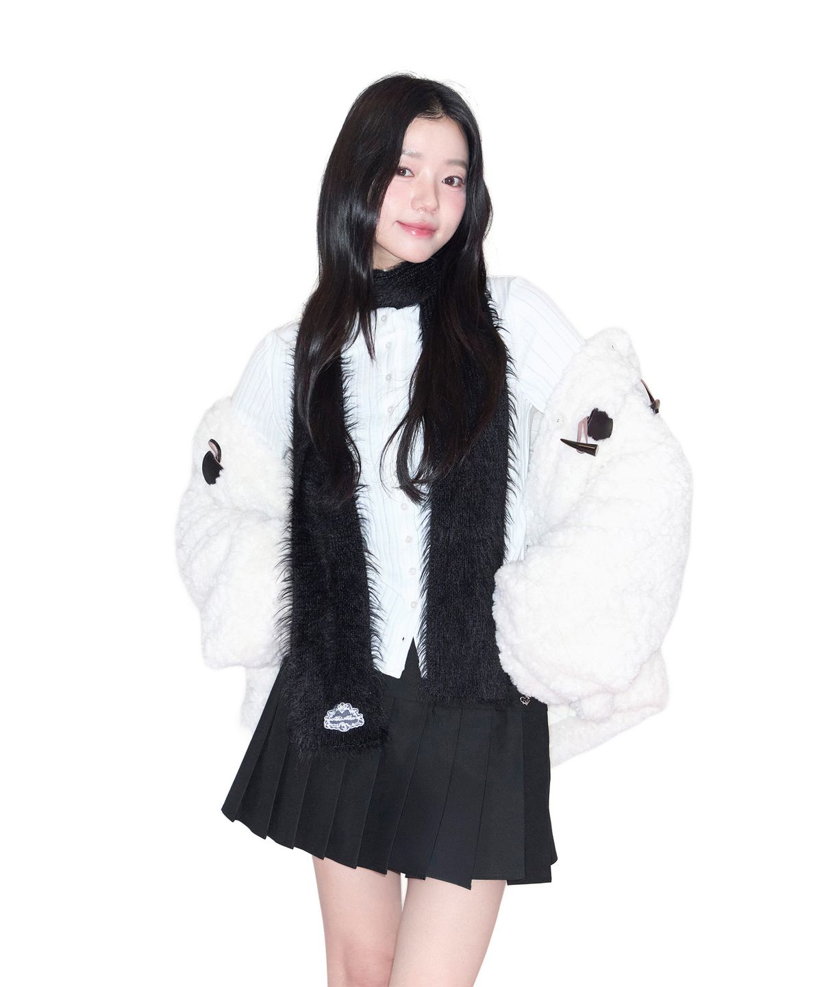 알키알카(ALKI ALKA) Fuzzy Muffler (Black)