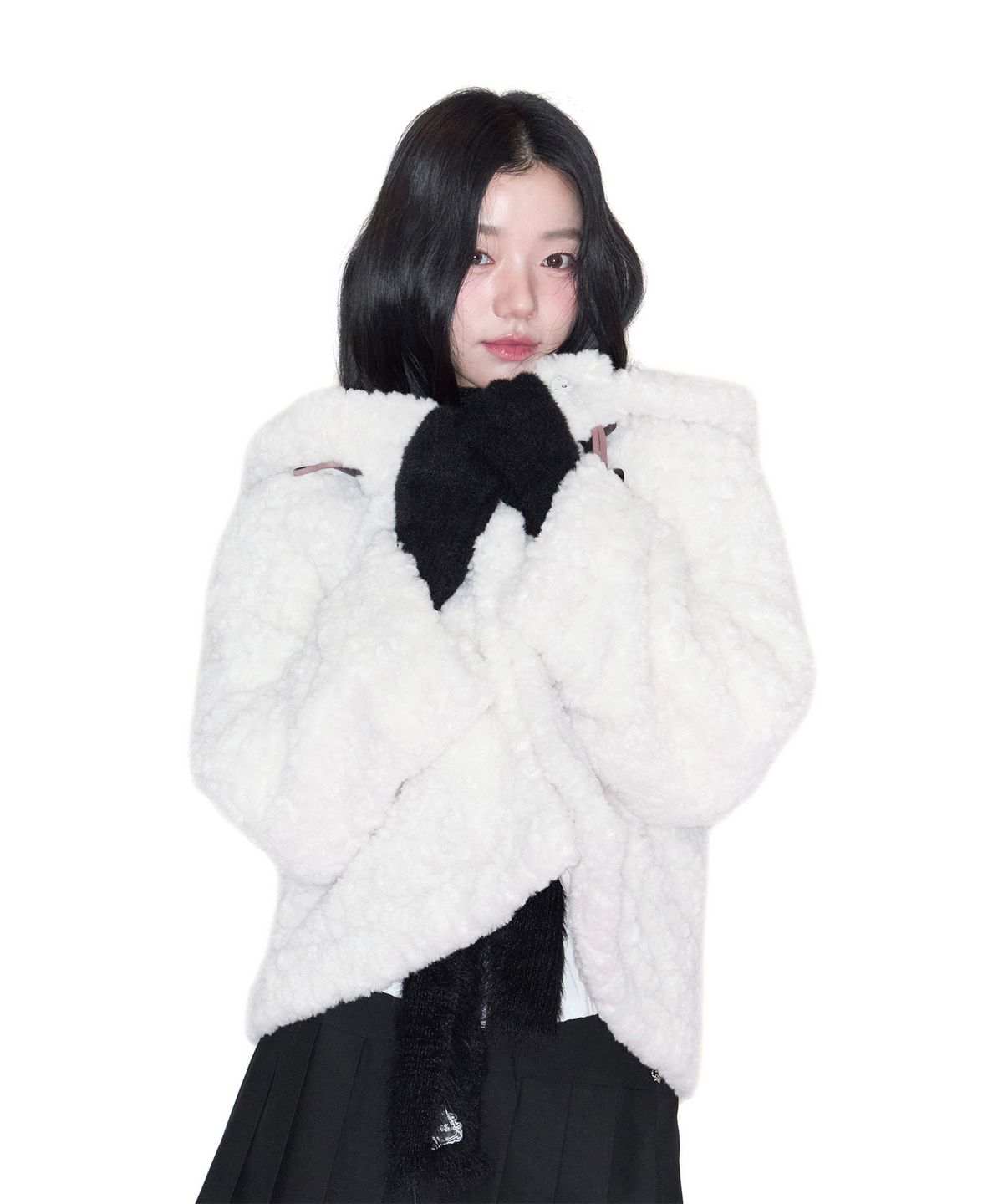 알키알카(ALKI ALKA) Fuzzy Glove (Black)