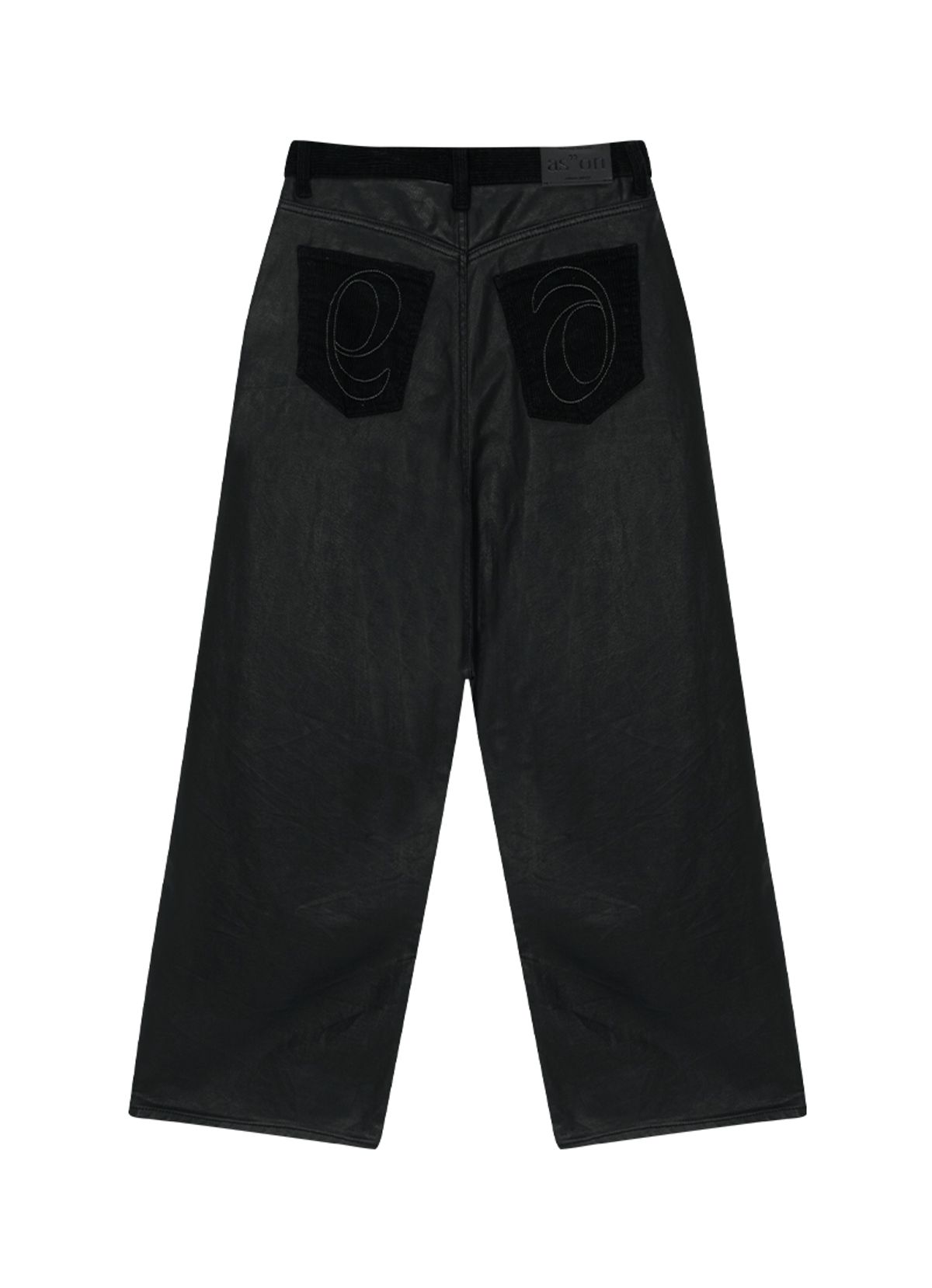 애즈온(ASON) TESS LEATHER MIX CORDUROY PANTS