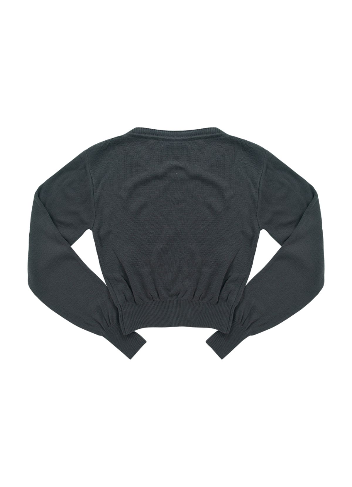애즈온(ASON) MOLLY CROP KNIT / CHARCOAL