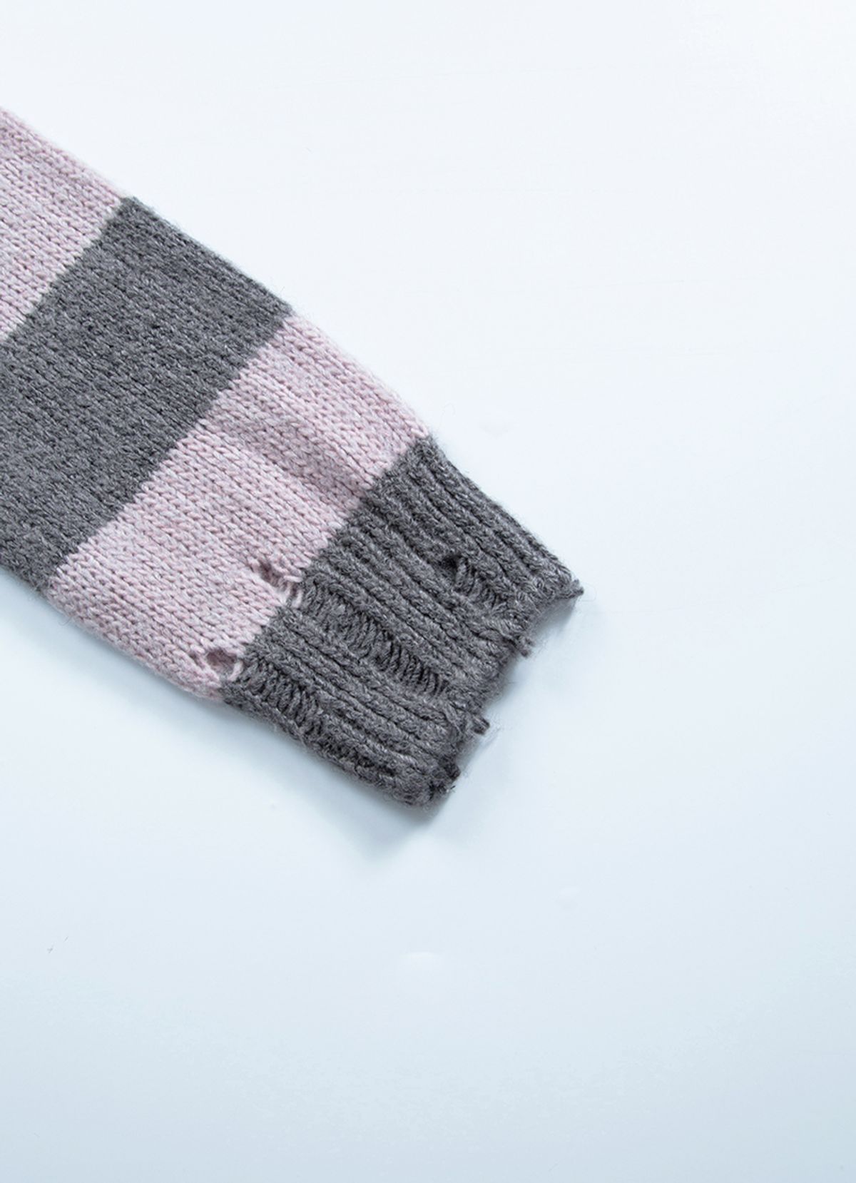 애즈온(ASON) SORI OFF STRIPE KNIT / PINK