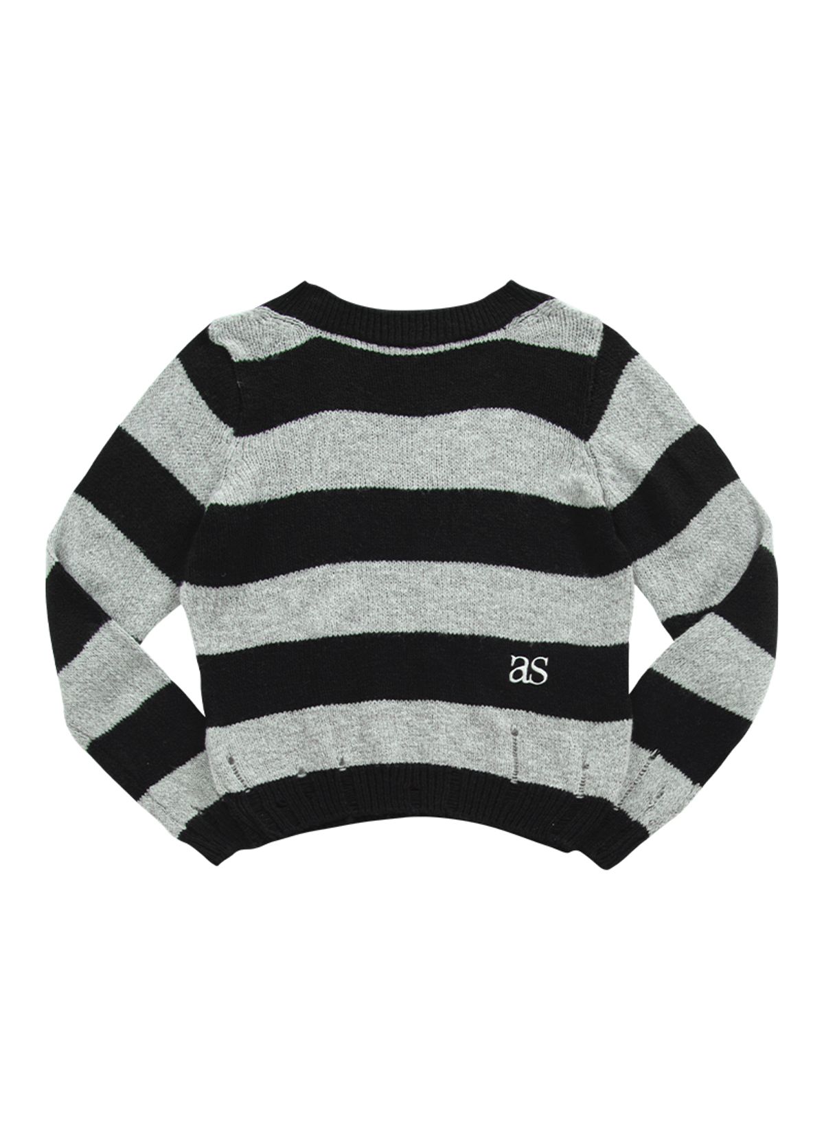 애즈온(ASON) SORI OFF STRIPE KNIT / BLACK