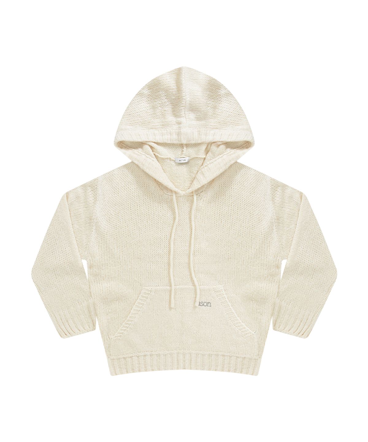 애즈온(ASON) POPO HOOD KNIT / IVORY