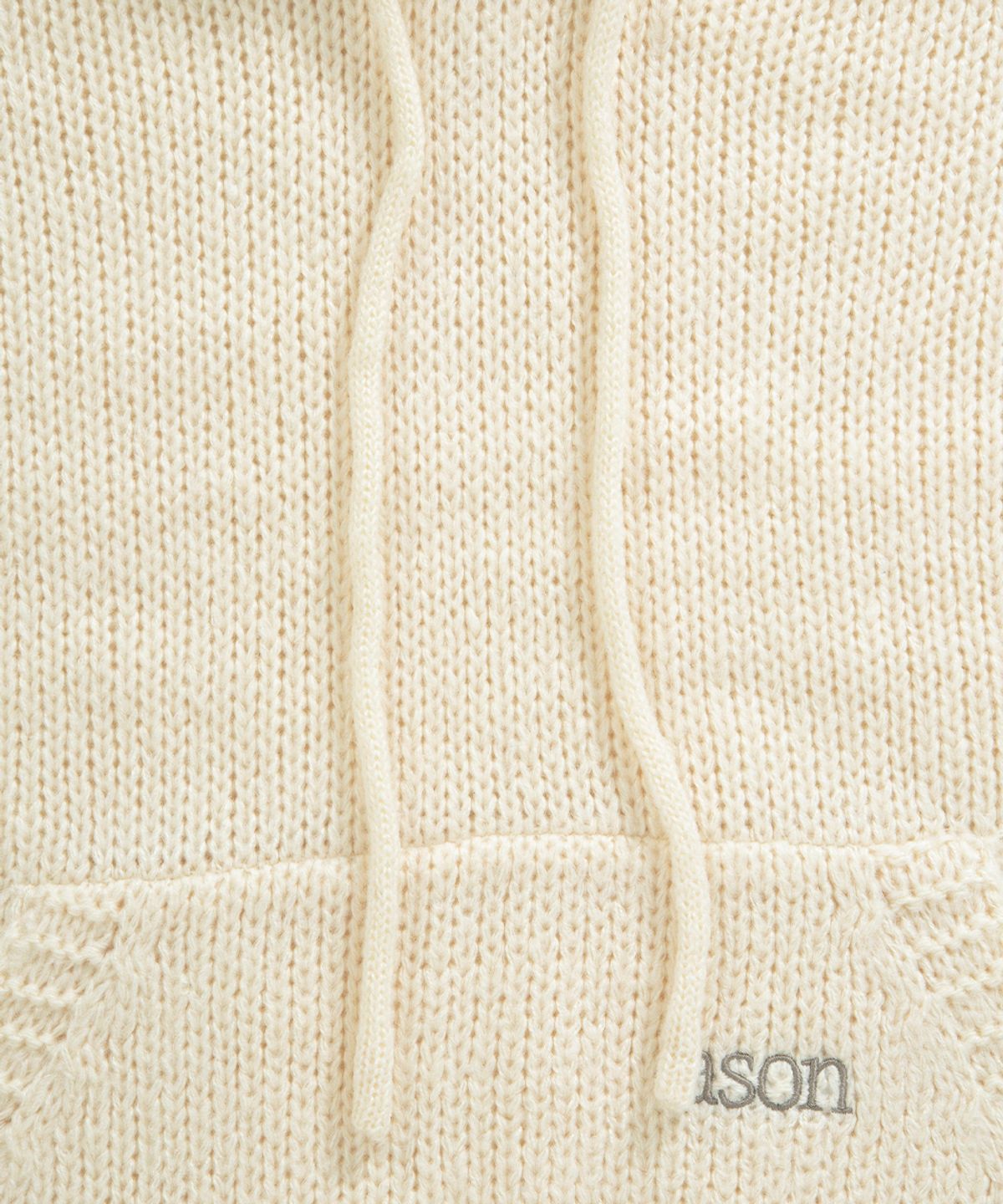 애즈온(ASON) POPO HOOD KNIT / IVORY
