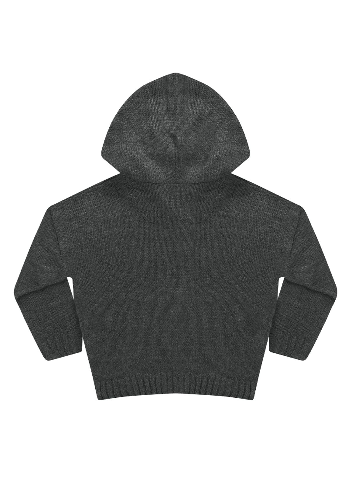 애즈온(ASON) POPO HOOD KNIT / CHARCOAL