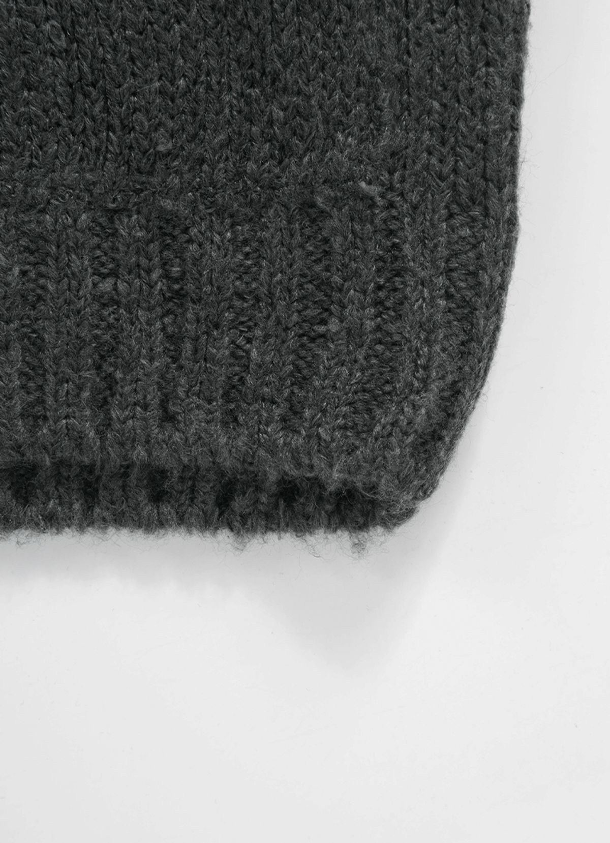 애즈온(ASON) POPO HOOD KNIT / CHARCOAL